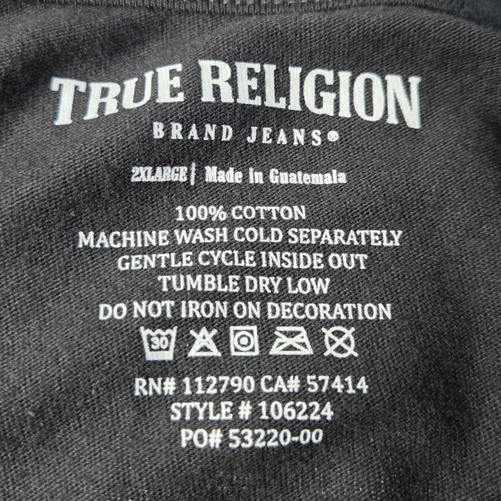 NWT True Religion Tee XXL Buddha Logo Lucky Horseshoe
